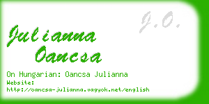 julianna oancsa business card